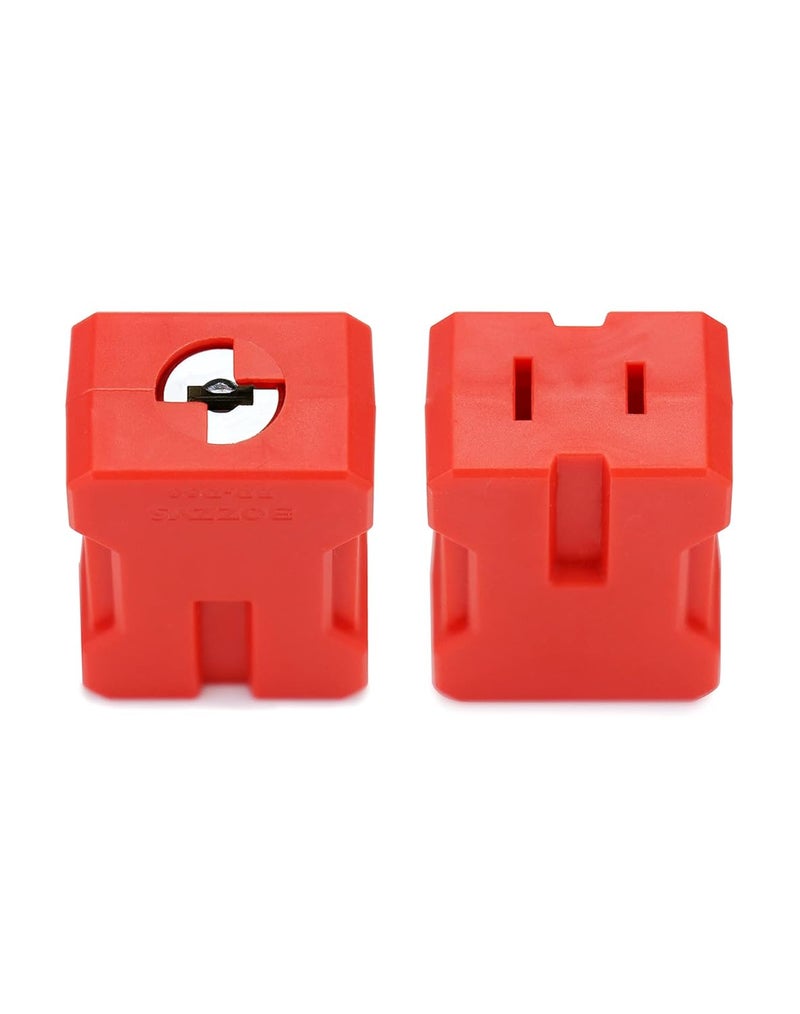 QWORK جهاز قفل سلك الكهرباء لقابس الكهرباء، عبوة 2 قفل أمان، مفاتيح مختلفة، يناسب المقابس ذات 2 و 3 دبابيس، خدمة إيقاف الكهرباء - Image 4